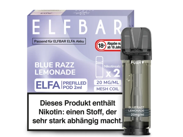ELFBAR Elfa Pods mit 20 ml Nikotin - Vapor Händler Webshop