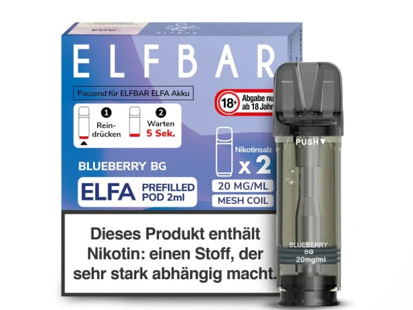 ELFBAR Elfa Pods mit 20 ml Nikotin - Vapor Händler Webshop