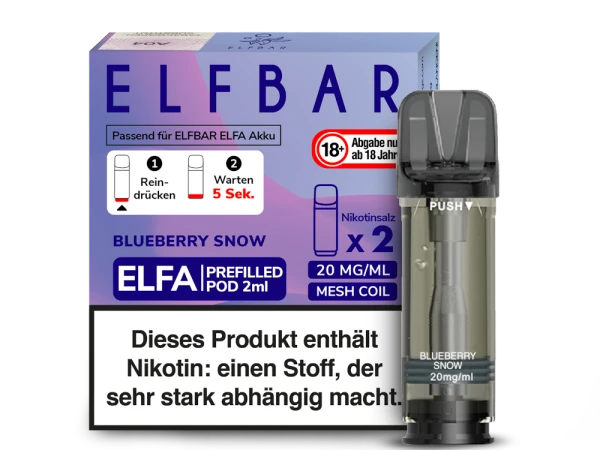 ELFBAR Elfa Pods mit 20 ml Nikotin - Vapor Händler Webshop