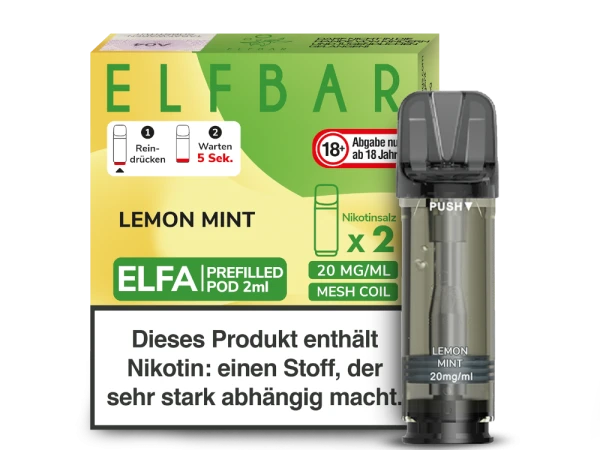 ELFBAR Elfa Pods mit 20 ml Nikotin - Vapor Händler Webshop