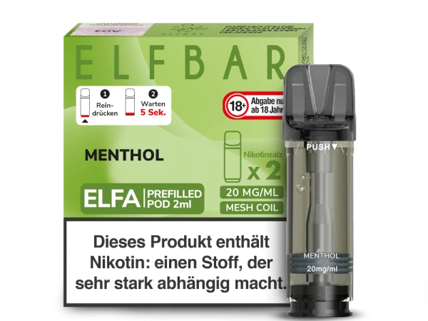 ELFBAR Elfa Pods mit 20 ml Nikotin - Vapor Händler Webshop