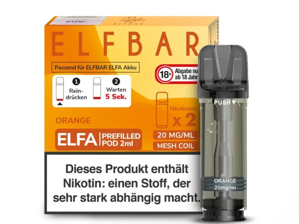 ELFBAR Elfa Pods mit 20 ml Nikotin - Vapor Händler Webshop