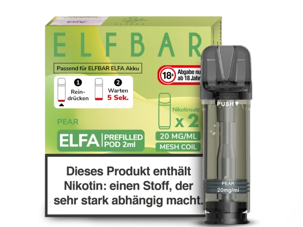 ELFBAR Elfa Pods mit 20 ml Nikotin - Vapor Händler Webshop