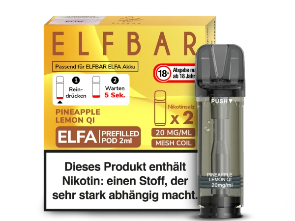 ELFBAR Elfa Pods mit 20 ml Nikotin - Vapor Händler Webshop