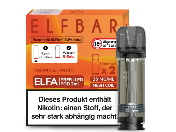 ELFBAR Elfa Pods mit 20 ml Nikotin - Vapor Händler Webshop