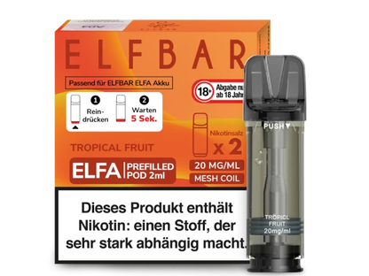 ELFBAR Elfa Pods mit 20 ml Nikotin - Vapor Händler Webshop